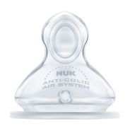 NUK First Choice Silicone Teat 0-6 months Small Hole Breast Milk  2 Pack
