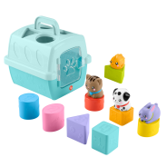 Fisher-Price Baby Shape Sorting Toy, FP Pets Sort & Stow Pet Carrie with Fine Motor Activities