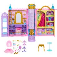 Disney Princess Closet Playset with 2 Fashions, 25 Accessories, Vanity, Dressing Room, Runway & Storage, Opens to 2 Feet, Movie-Inspired