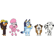 Crocs Bluey Themed Jibbitz - 5 Pack