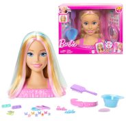 Barbie Doll Styling Head, Blonde Hair with 20+ Hair Styling Accessories Including Star & Butterfly Colour Change Hair Clips