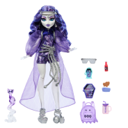 Monster High Spectra Vondergeist Doll with Pet Ferret Rhuen and Accessories like Backpack, Tablet, Snacks and More