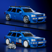 Mattel Brick Shop Hot Wheels Speed Series Building Set, ’94 Audi Avant RS2 with 253 Pieces, Realistic Details and Custom Decals, Adult Collectors and Kids Ages 10+