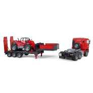 Bruder MAN TGA Low Loader Truck with Manitou Telescopic Loader MLT 633