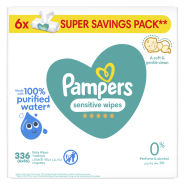 Pampers Sensitive Baby Wipes (6 x 56)