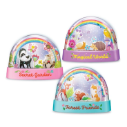4M Kidzmaker Glitter Rainbow Snow Domes