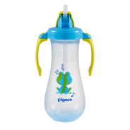 Pigeon Tall Straw Bottle - Blue