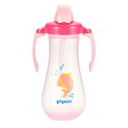 Pigeon Tall Straw Bottle - Pink 