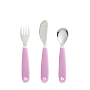 Munchkin Splash Toddler Fork-Knife-Spoon Set - Purple