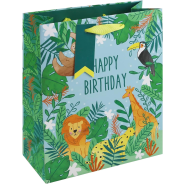 Happy Birthday Jungle Medium Gift Bag