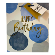 Medium Blue Water Colour Gift Bag