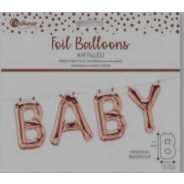Rose gold baby foil balloon