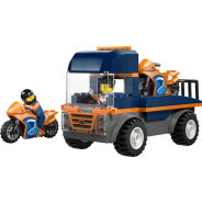 City Motorcycle Transporter Toy and 2 Minifigures 60491