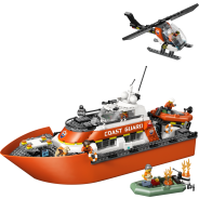 City Coast Guard Rescue Boat & Helicopter Playset 60504