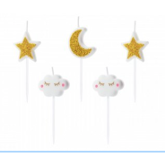 CANDLES LITTLE STAR MIX - 5 PCS