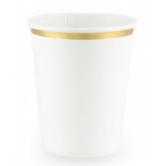 CUPS WHITE 260ml 6PCS