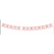 BANNER HAPPY BIRTHDAY - LIGHT PINK