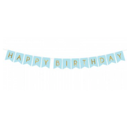 BANNER HAPPY BIRTHDAY - LIGHT BLUE
