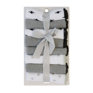Snuggletime 8pk Super Soft Washcloths - Grey Stars