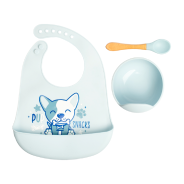 3 PC Silicone Feeding Set- Snuggle Pup