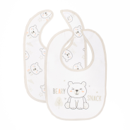 Fashionation 2PK Jersey Bibs - Bear