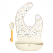 Fashionation Catcher Bib & Spoon Set - Bear