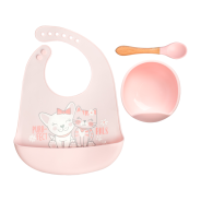 Fashionation 3PC Silicone Feeding Set - Cat
