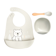 Fashionation 3PC Silicone Feeding Set - Bear