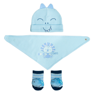 Fashionation Beanie, Bib & Bootie Set (Dino)
