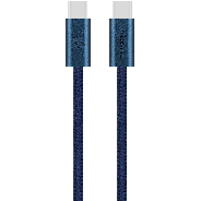 Volkano Weave Series 60w USB C to USB C 1.2m Blue Cable
