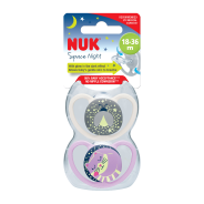 Silicone Night & Day Soother Girl 18- 36 months 2 Pack