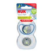 Silicone Night & Day Soother Boy 18-36 months 2 Pack