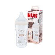 NUK Perfect Match Baby Bottle – 3+ Months Teat, Medium Flow, 260ml - Beige