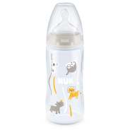 NUK First Choice Temperature Control Silicone Teat Bottle 300ml- Neutral
