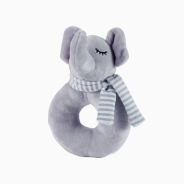  Blanket & Rattle 2 pc set- Ellie Grey