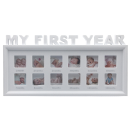 My First Year Photo Frame - White