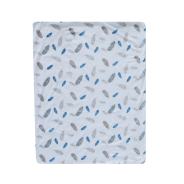 Snuggletime Mink Sherpa Blanket - Blue Feather - 75 x 100cm