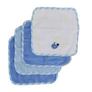 Washcloths 4 Pack - Blue Whale