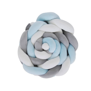 Snuggletime Braided Cot Bumper - Blue - 200 x 11.5 x 8cm