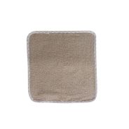 Organic Cotton Washcloths – Beige / Pink Embroidery