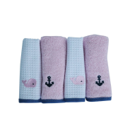 Snuggletime 4pk Washcloths - Nautica Pink Whale 