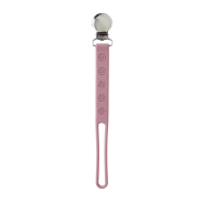 Back To Nature Silicone Pacifier Clip - Pink Strap