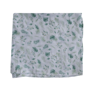 Snuggletime Bamboo Muslin Receiver - Green Leaf - 120 x 120cm