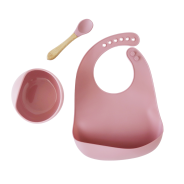 Silicone Feeding 3 Piece Set  - Pink