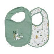 Snuggletime Bibs 2PK - Sage Dino