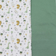 Snuggletime Swaddling Receiver Blanket 2PK - Sage Dino