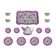 Home Metal Tea Party Set in Flamingo Design