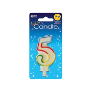 Rainbow Candle Number 5 