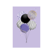 Lilac Balloons Greeting Card