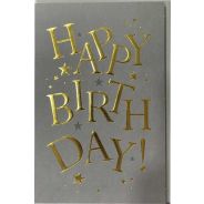 Happy Birthday Gold Greeting Card
